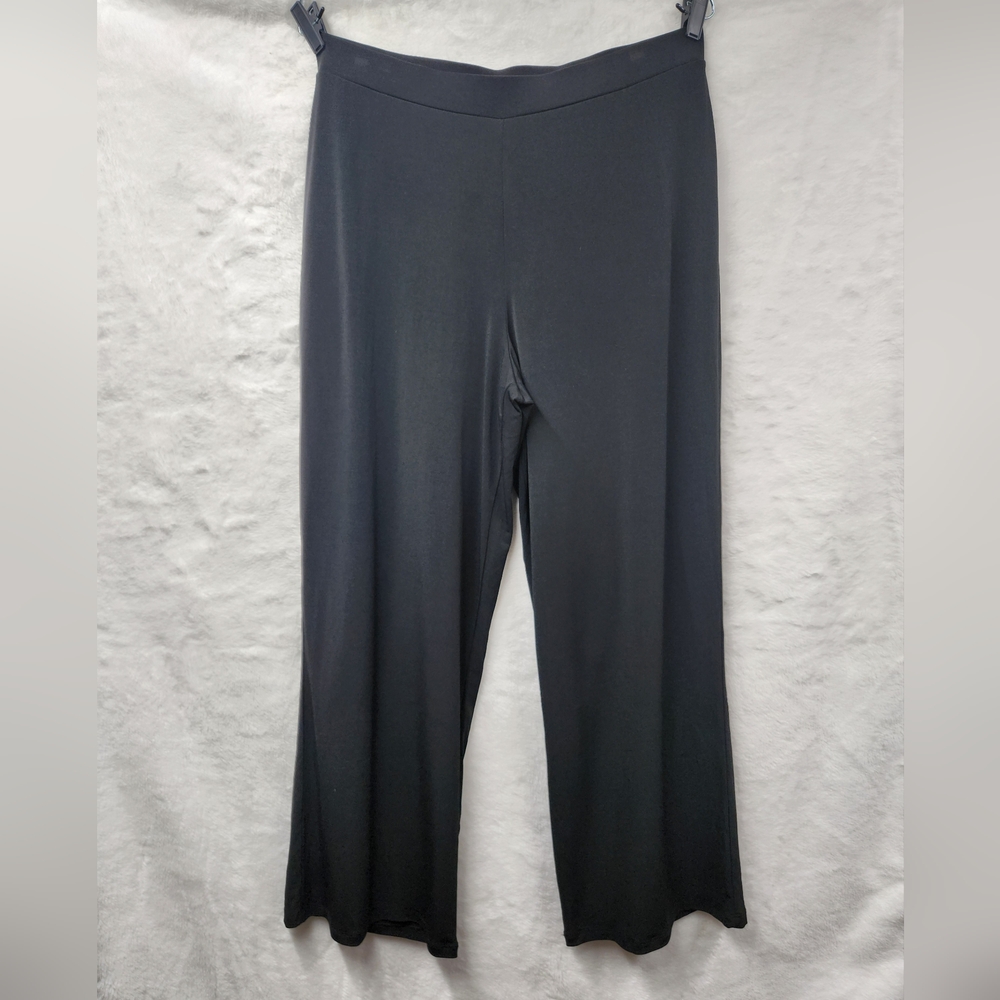 George Women's (Size 16W/Black) Chic Wide-Leg Pants